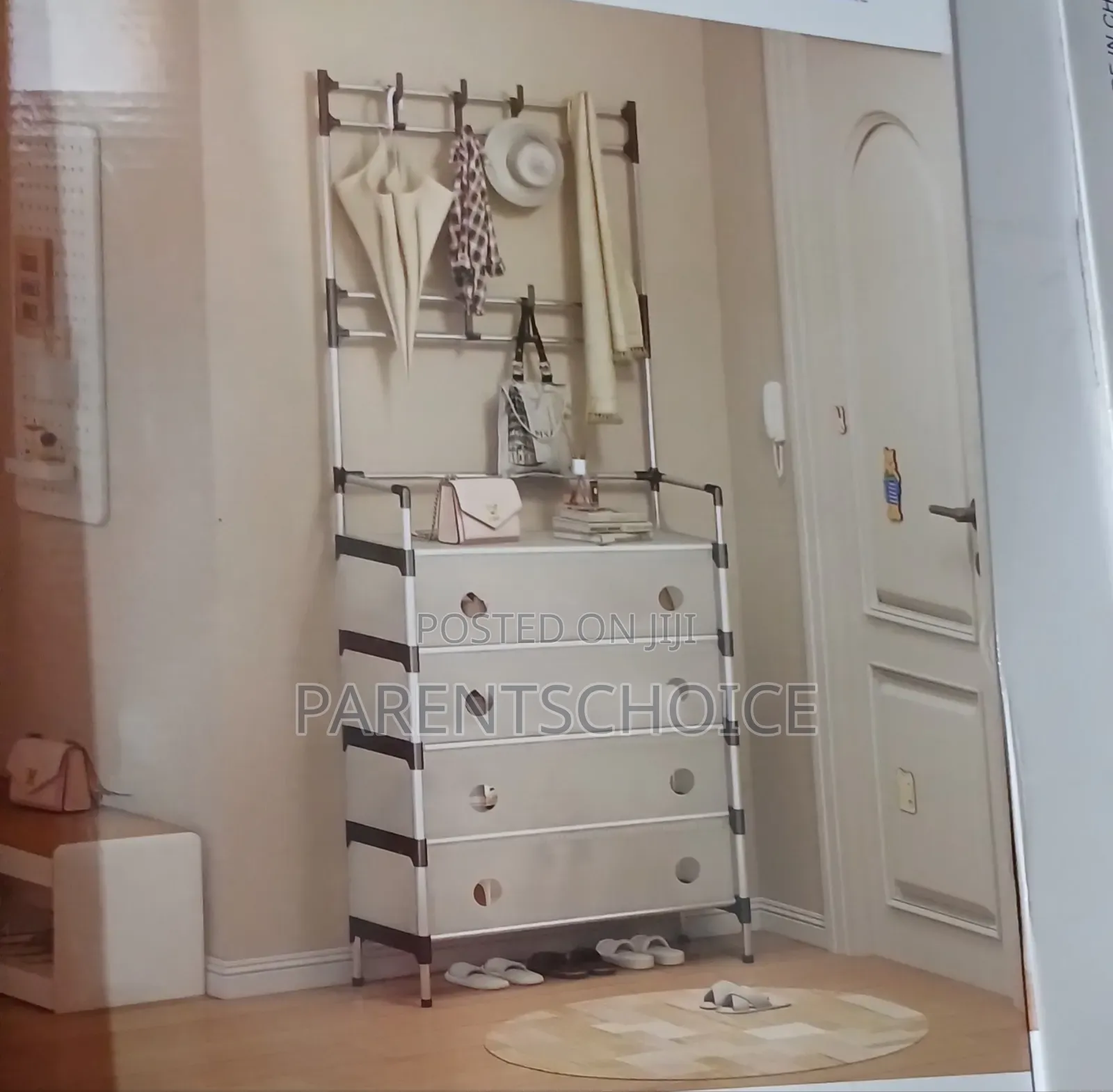 Multifunctional Hat and Shoe Rack With Cover