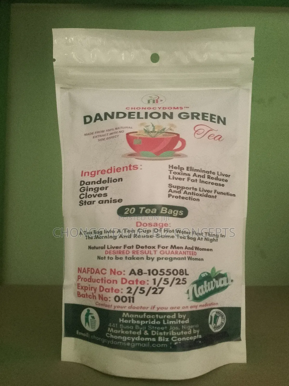 Chongcydoms Dandelion Tea – Natural Liver Detox