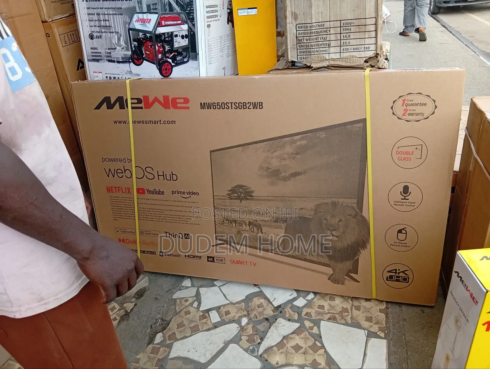 Mewi Double Glass Smart 65 Inches Television