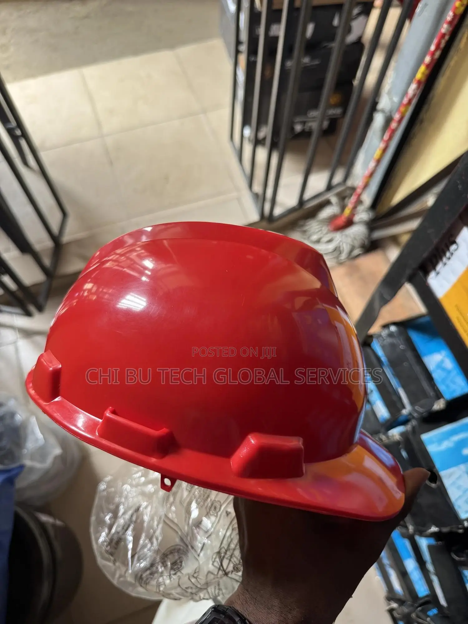 Red Industrial Safety Helmet Msa