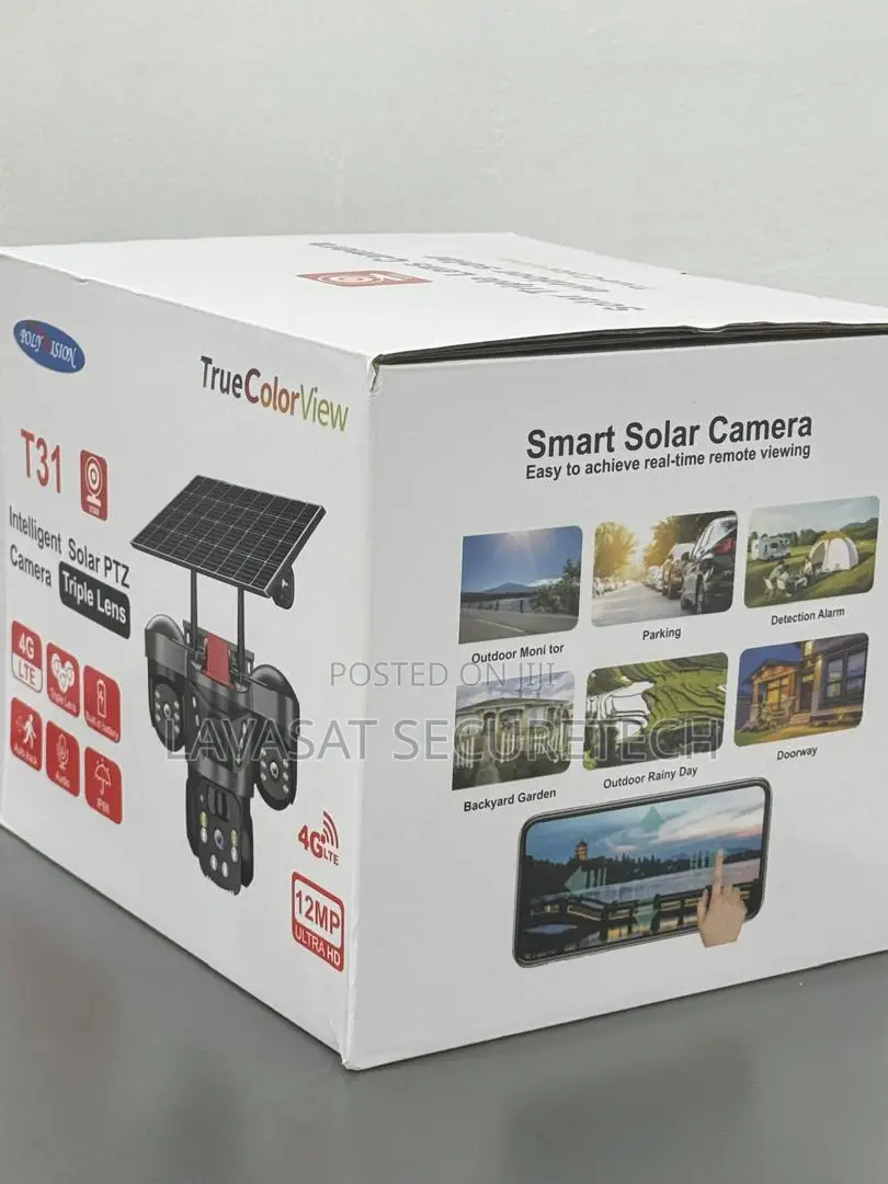 Solar Triple Lens Camera – Poly Vision T31 V380 Solar PTZ (4g Lte)