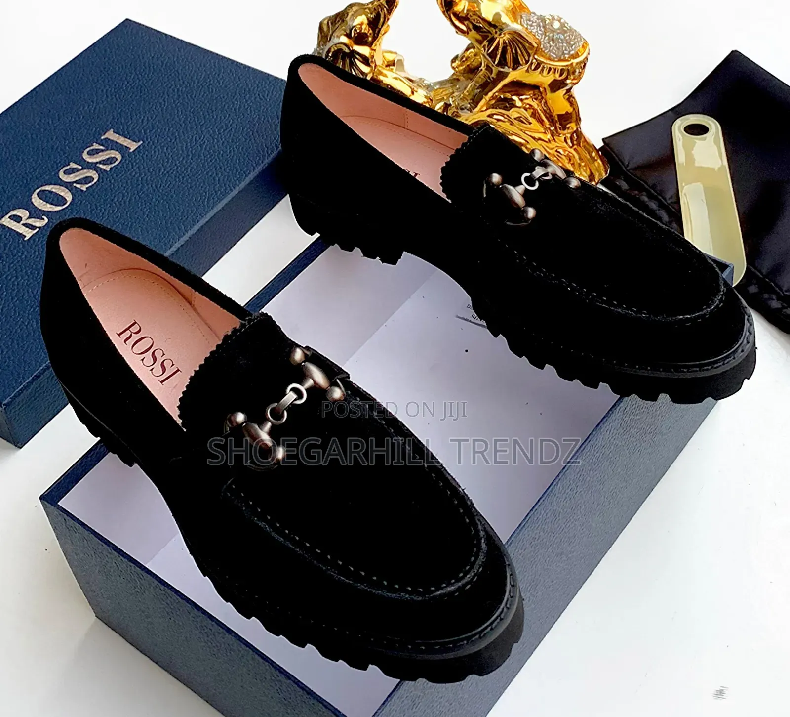 Rossi Suede Loafers Chunky Sole Shoes