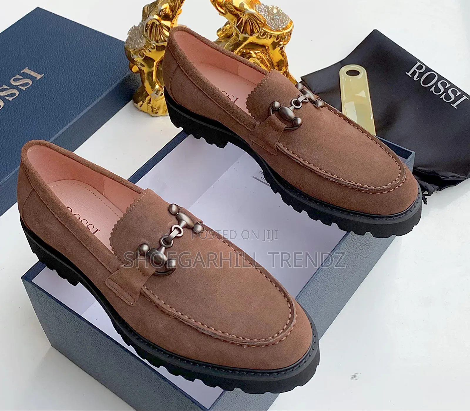 Rossi Suede Loafers Chunky Sole Shoes