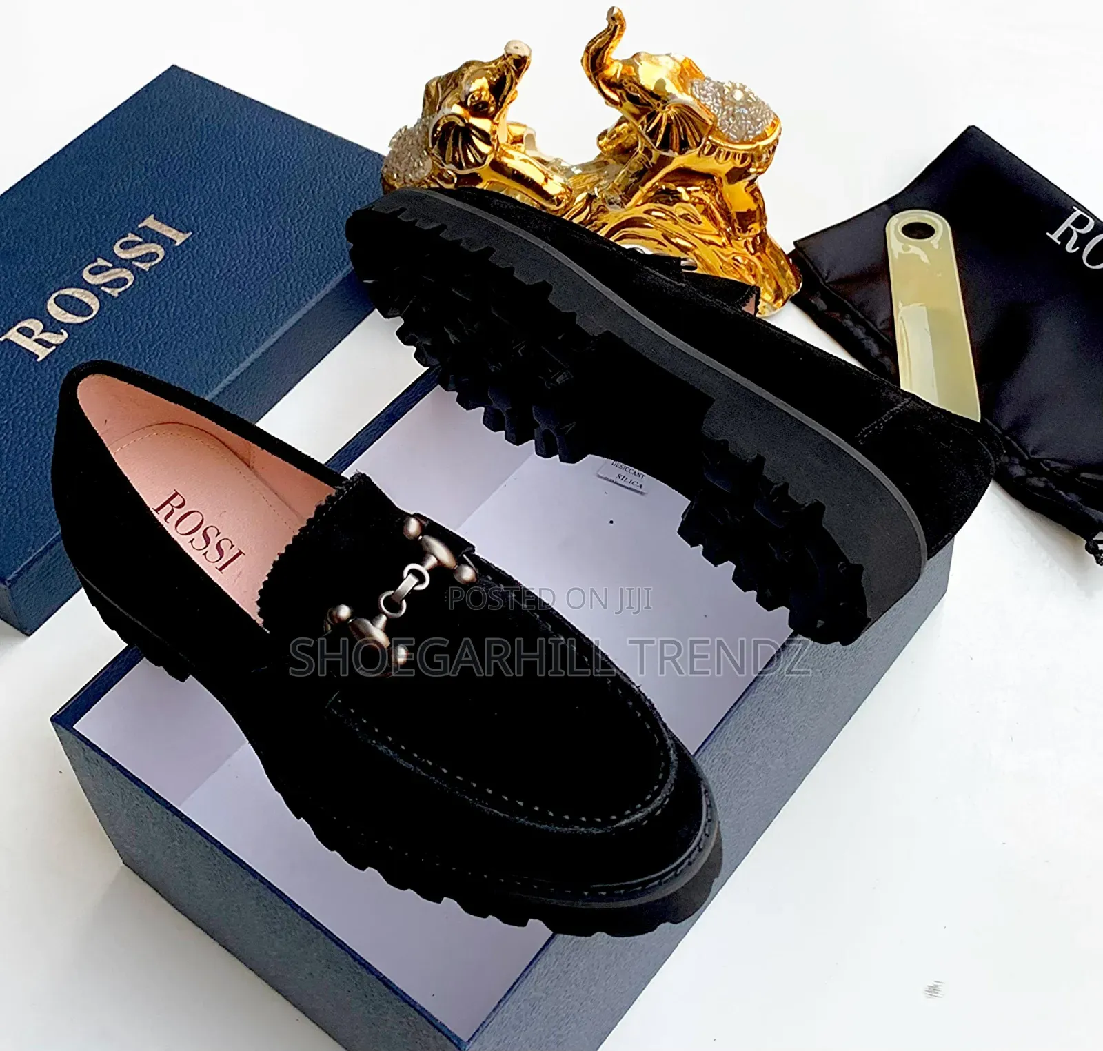 Rossi Suede Loafers Chunky Sole Shoes