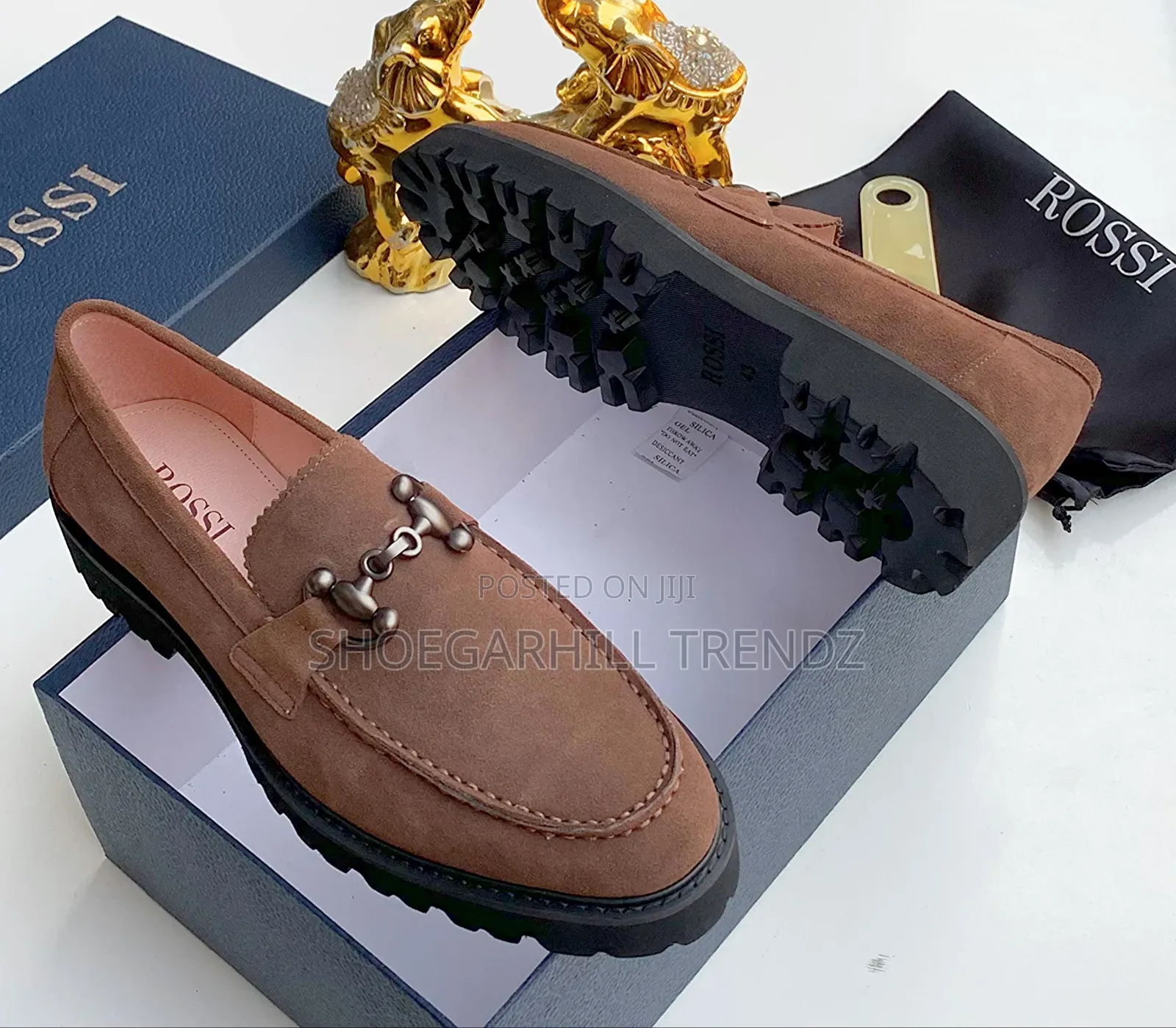 Rossi Suede Loafers Chunky Sole Shoes