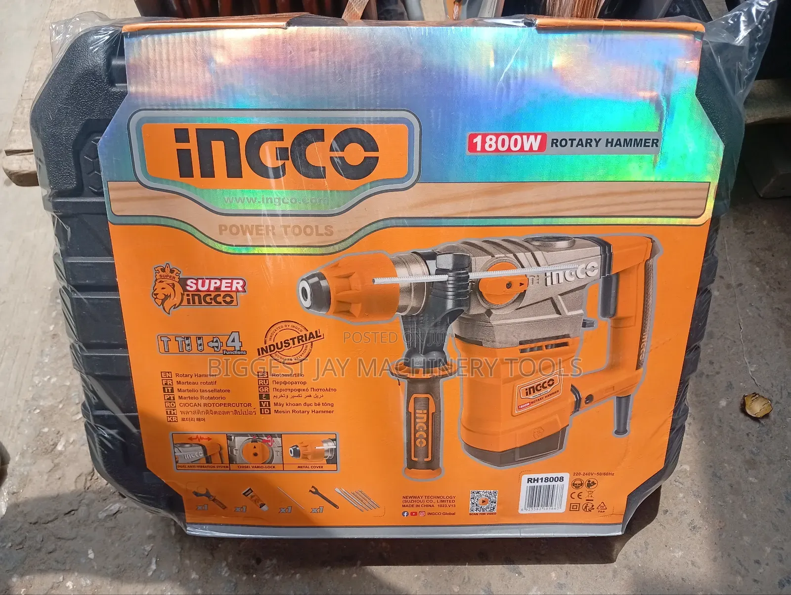 Rotary Hammer Drill 36mm 1800w Ingco