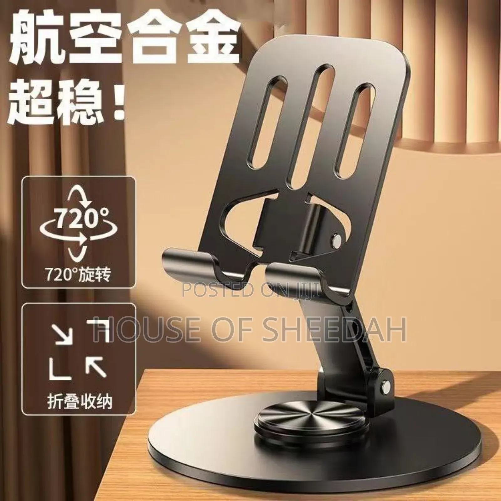 360 Rotating Aluminum Alloy Phone Tablet Holder