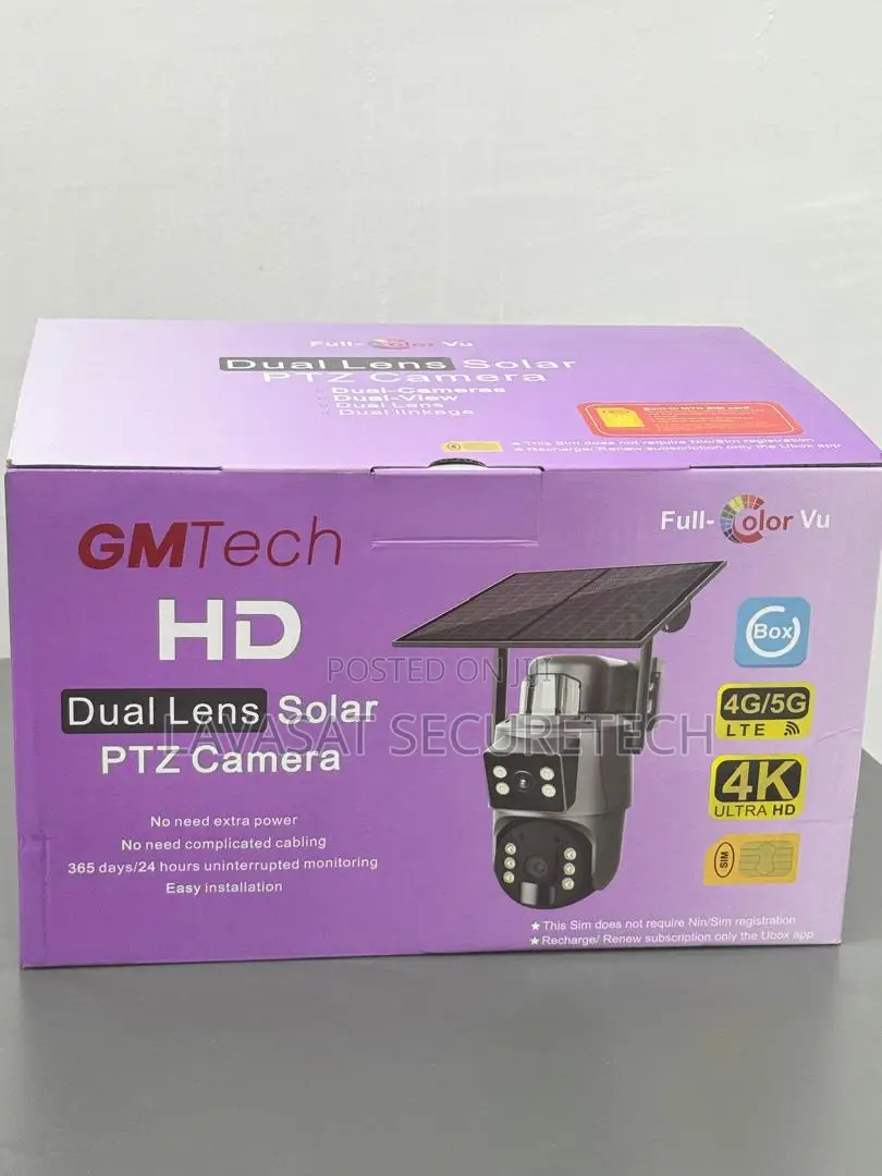 Gm Tech Solar Dual Lens PTZ Camera True Colorview