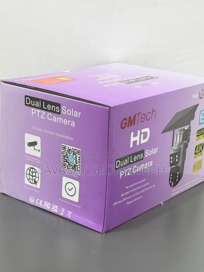 Gm Tech Solar Dual Lens PTZ Camera True Colorview