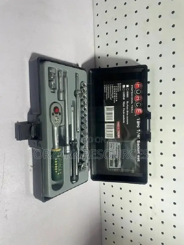 Force 2203-9 1/4” Dr 4–14mm Metric Socket Set – 19pcs
