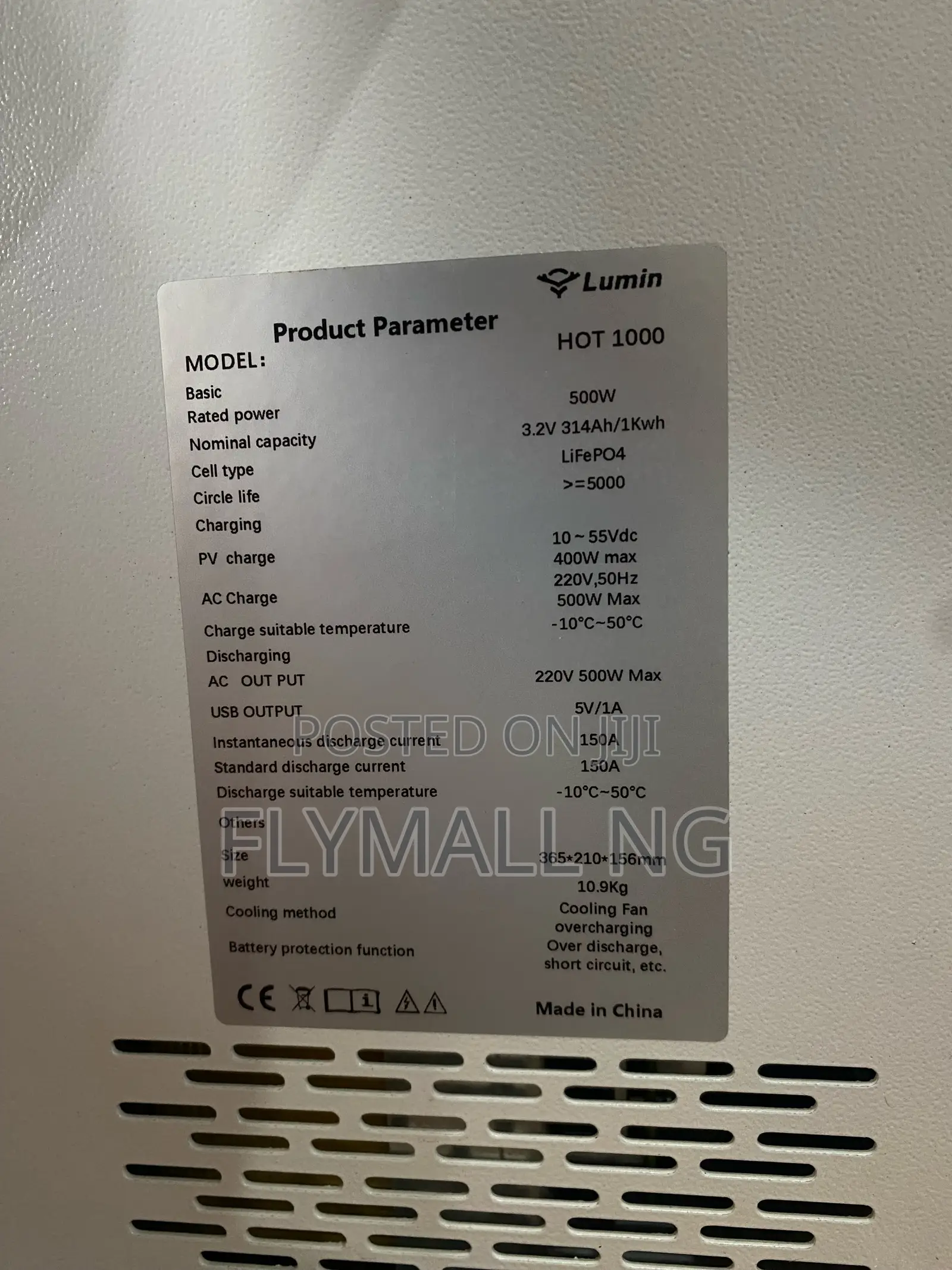 Lumin Hot1000 Portable Power Station 500w 1000wh (1kwh) Lifepo4
