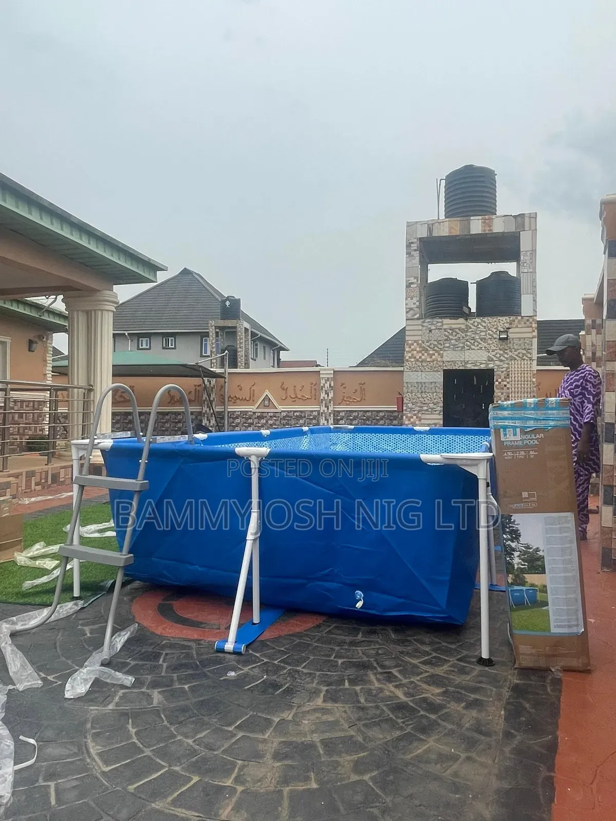 Mobile Swimming Pool for Rent + Ladder + Floaters Adults and Children