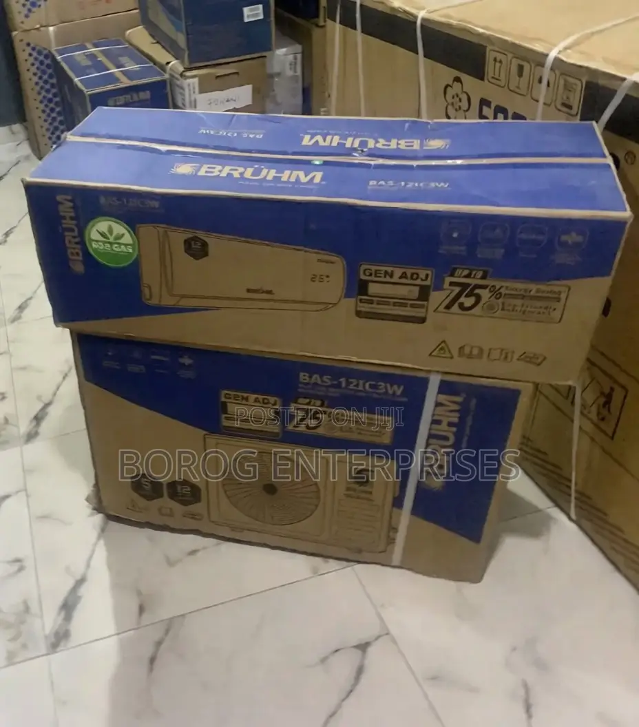 Bruhm 1.5hp Inverter Split Air Conditioner R32 Gas With Kit-Bas-12ic3w