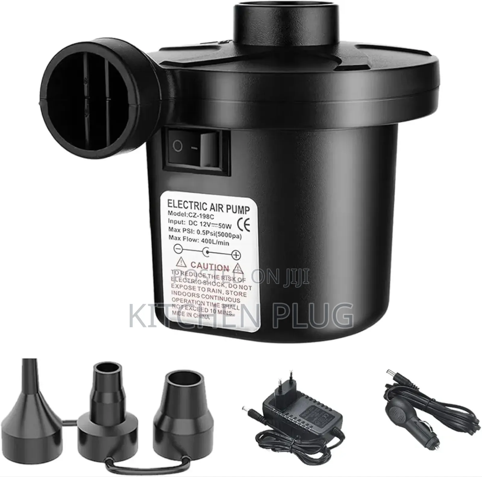 Electric Air Pump Designed for Inflating and Deflating Various Items