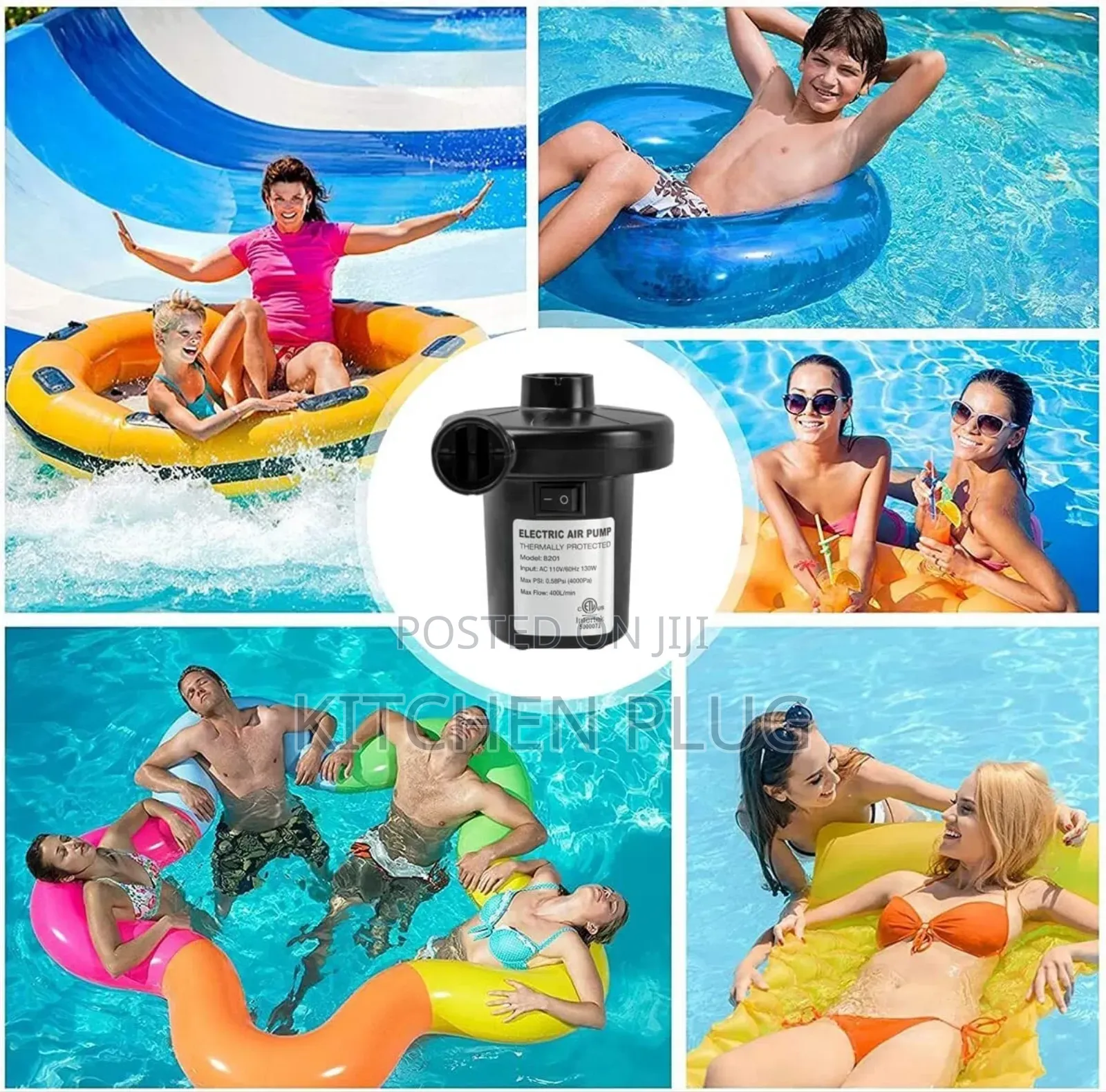 Electric Air Pump Designed for Inflating and Deflating Various Items