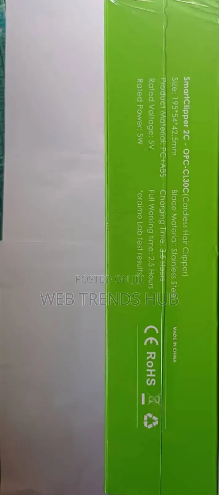 Oraimo Smart Clipper 2c (Opc-Cl30c) - 5w Professional Hair Clipper
