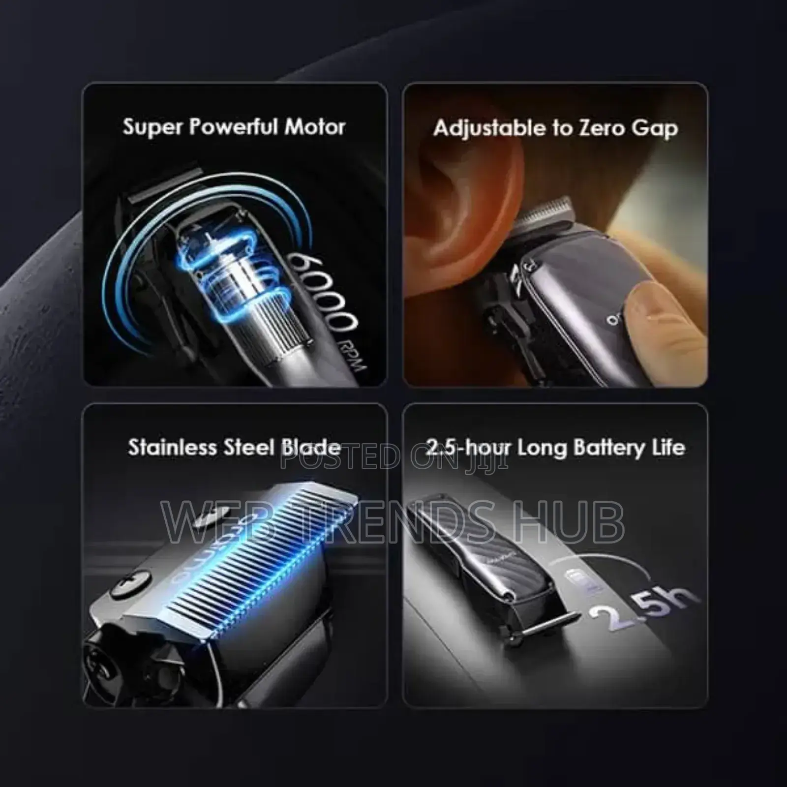 Oraimo Smart Clipper 2c (Opc-Cl30c) - 5w Professional Hair Clipper