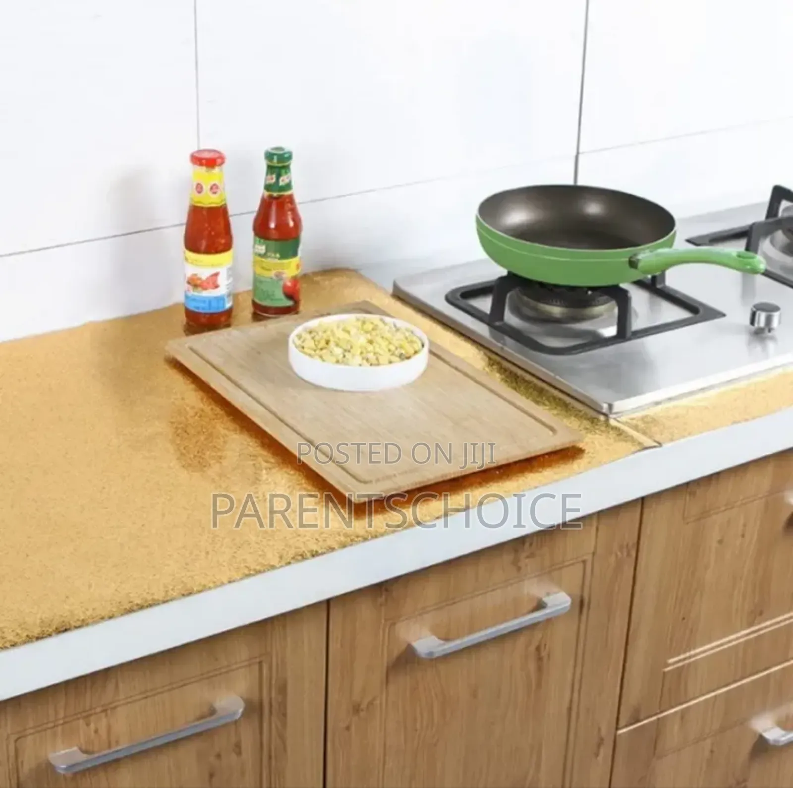 Self Adhesive Gold Silver Kitchen Wallpaper Kitchen Stickers - 3pcs