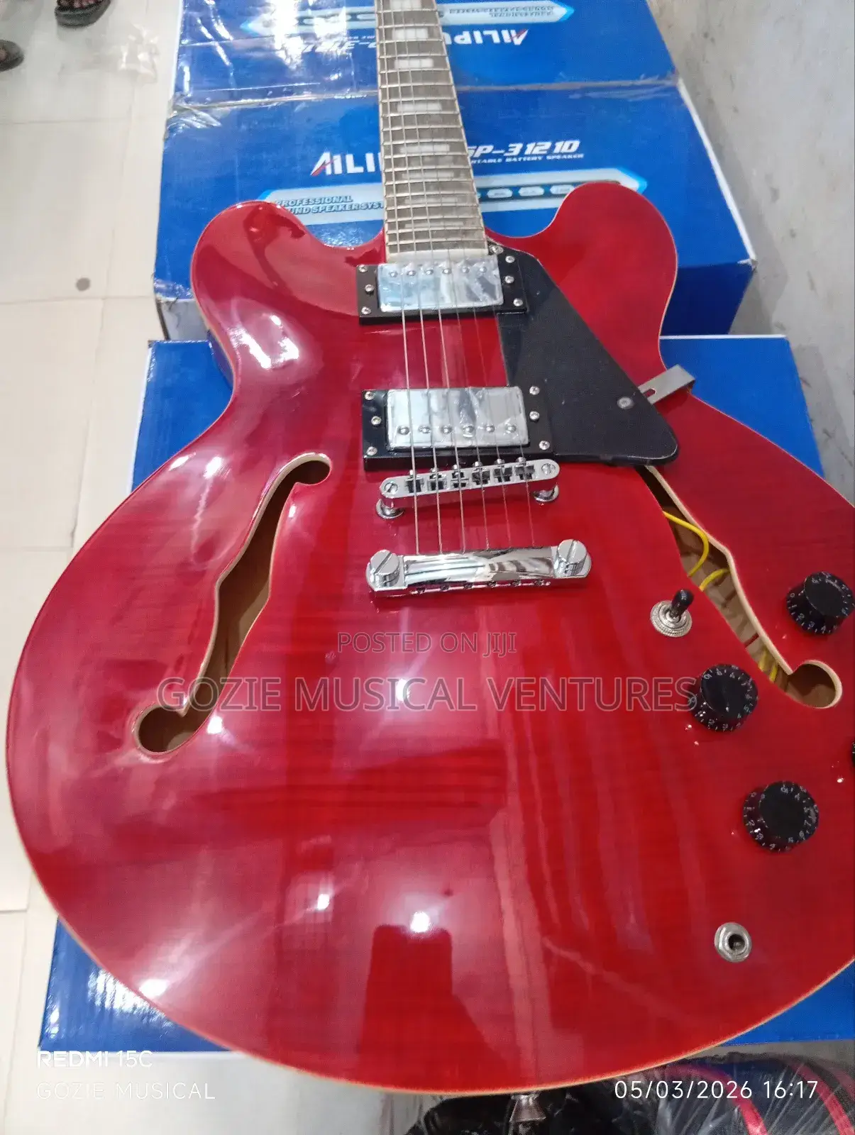 Massive Sound Semi- Hollow Body Electric Lead Guitar