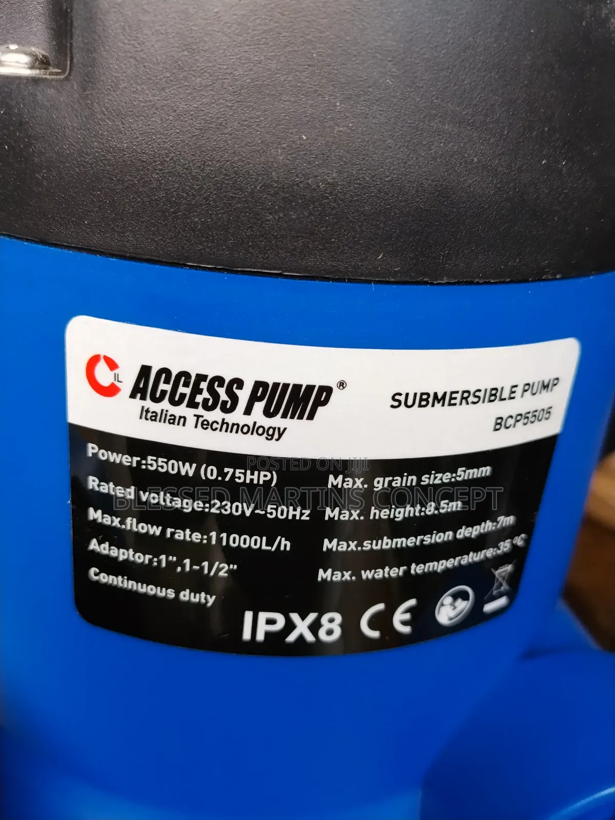 0.75hp High Quality Fountain Submersible Pump.100% Copper Coil