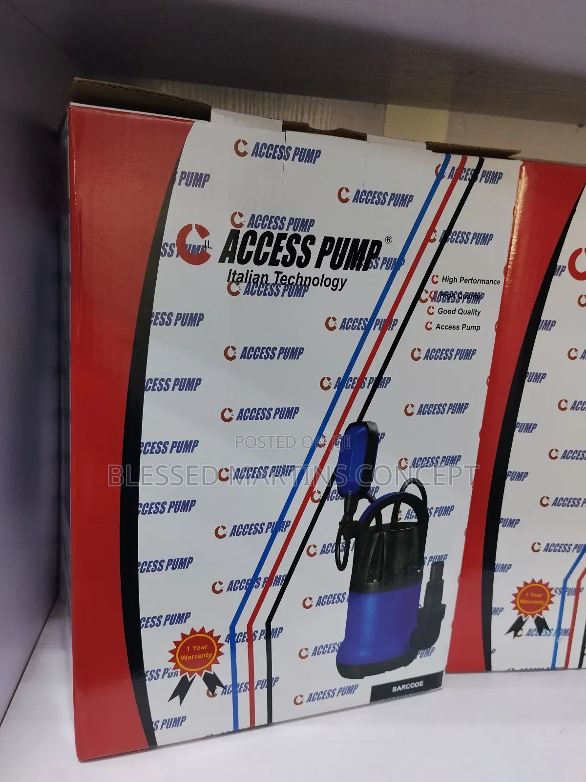 0.5hp Access Fountain Submersible Pump. 100% Copper Coil