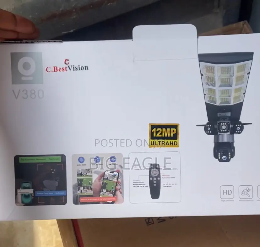 Solar-Powered Street Light and V3 4g Simcard Camera With 3 Lenses View