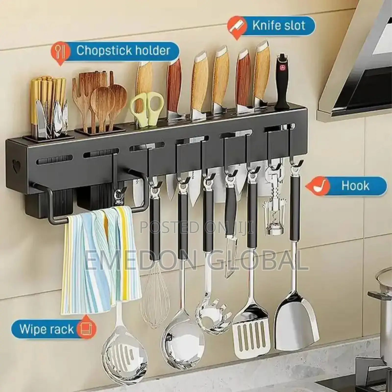 Multifunctional Kitchen Organizer Wall Mounted Knife Storage Rack