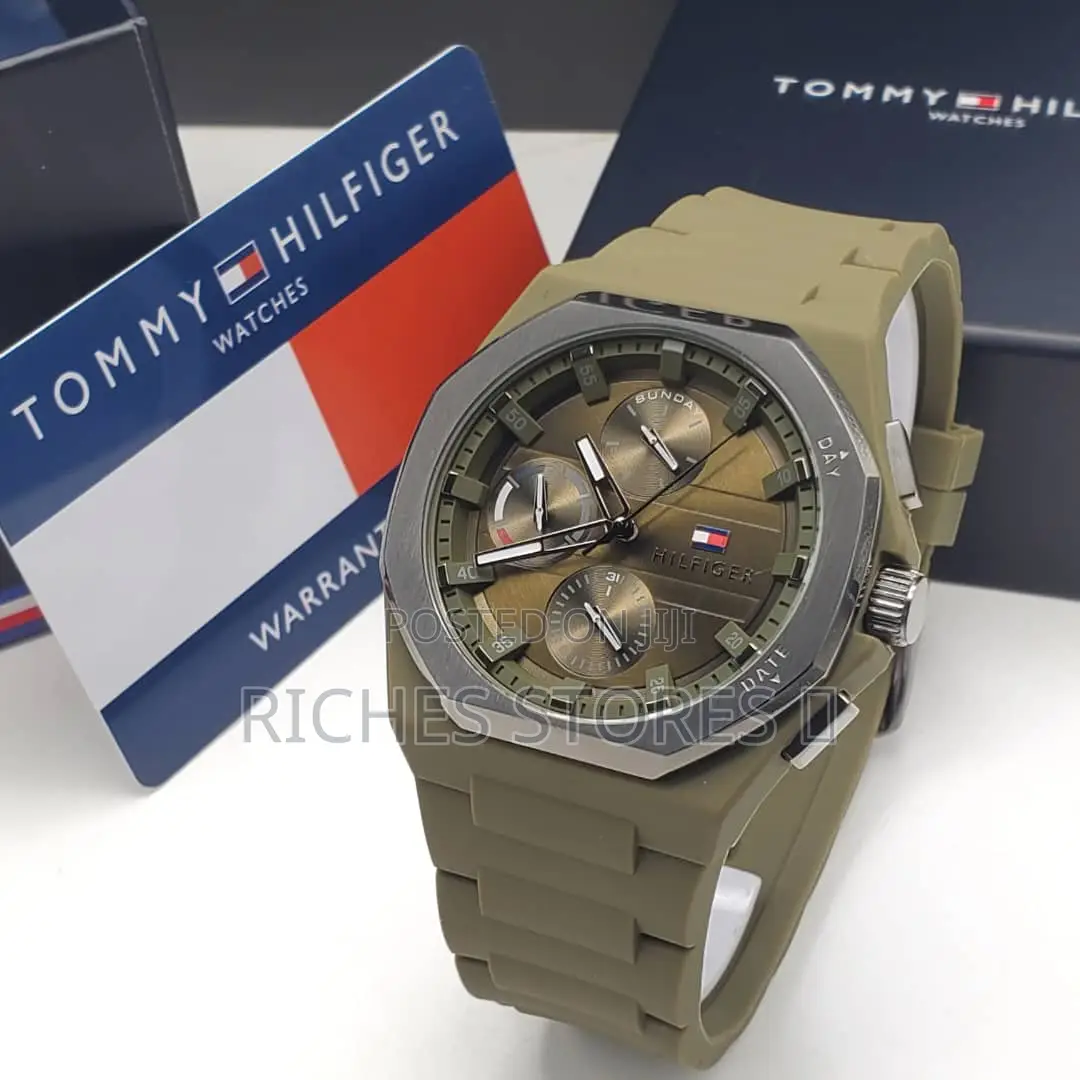 Tommy Hilfiger Male Watch Rubber Strap Battery Power