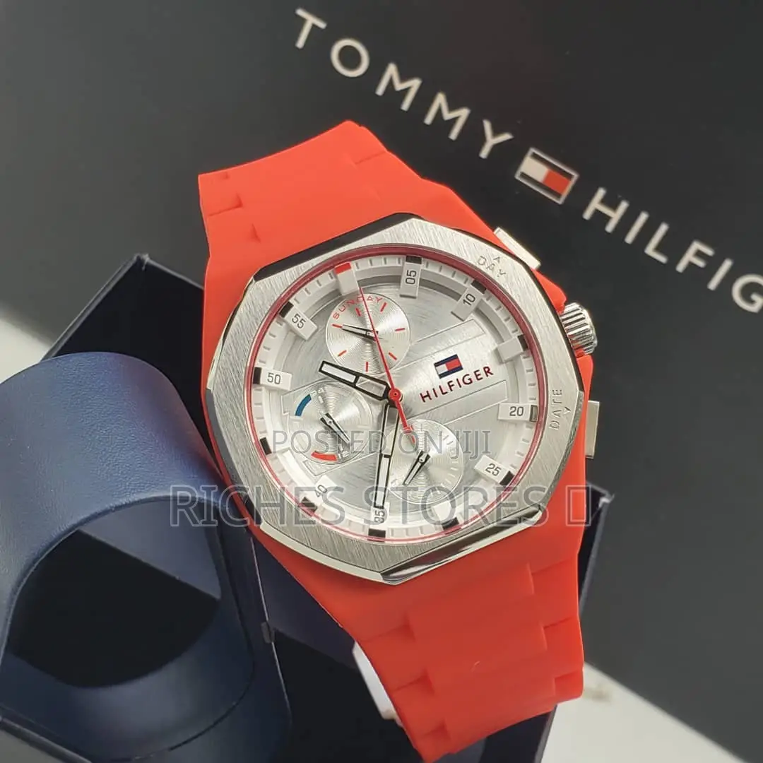 Tommy Hilfiger Male Watch Rubber Strap Battery Power
