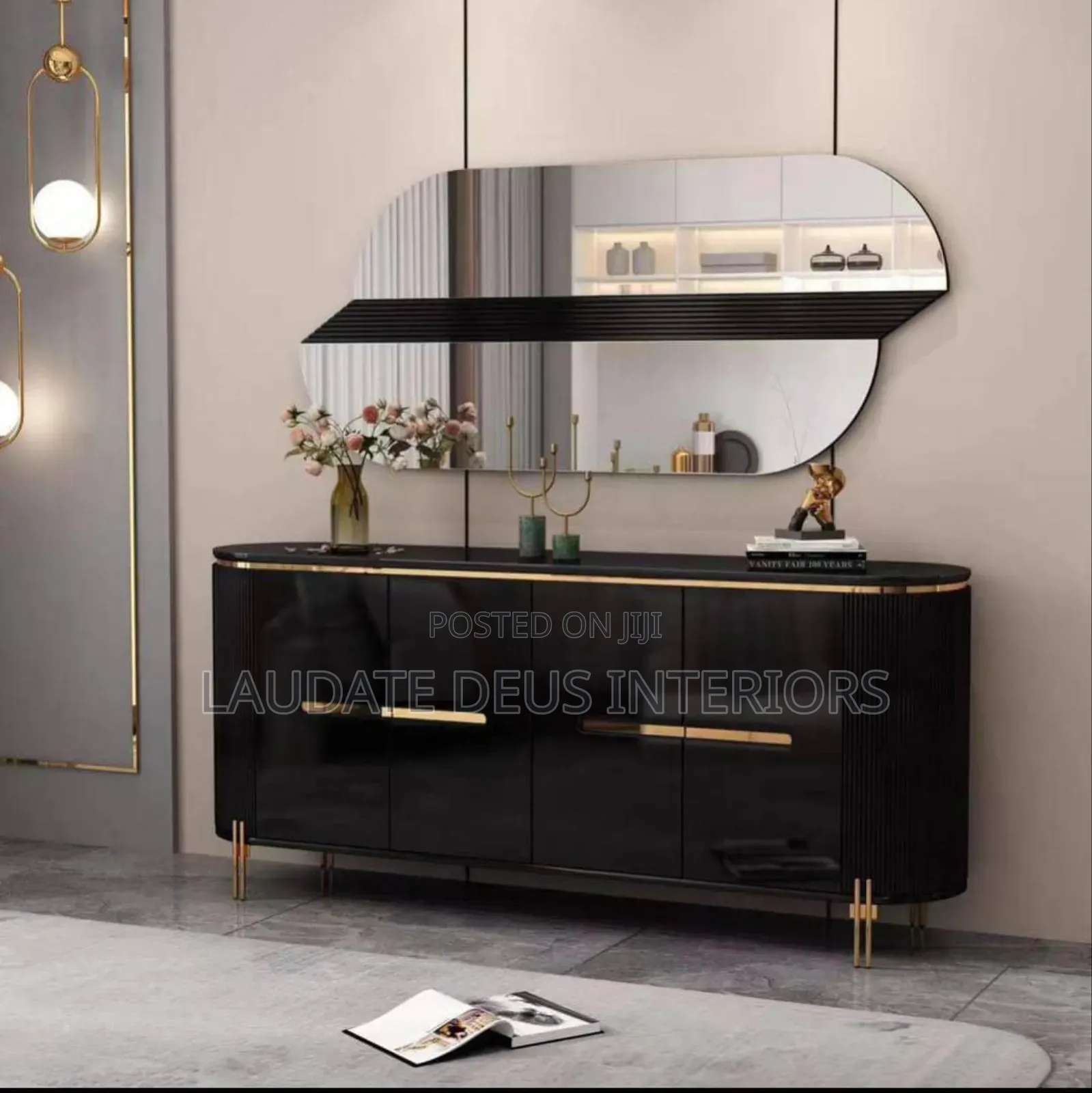 New Imported Classic Marble Top Mirror Console
