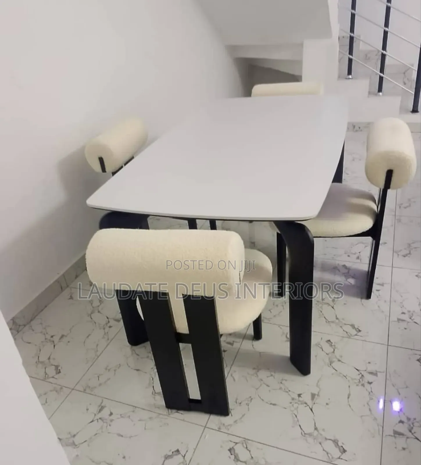 New Imported Contemporary 4 Seaters Marble Top Dining Table