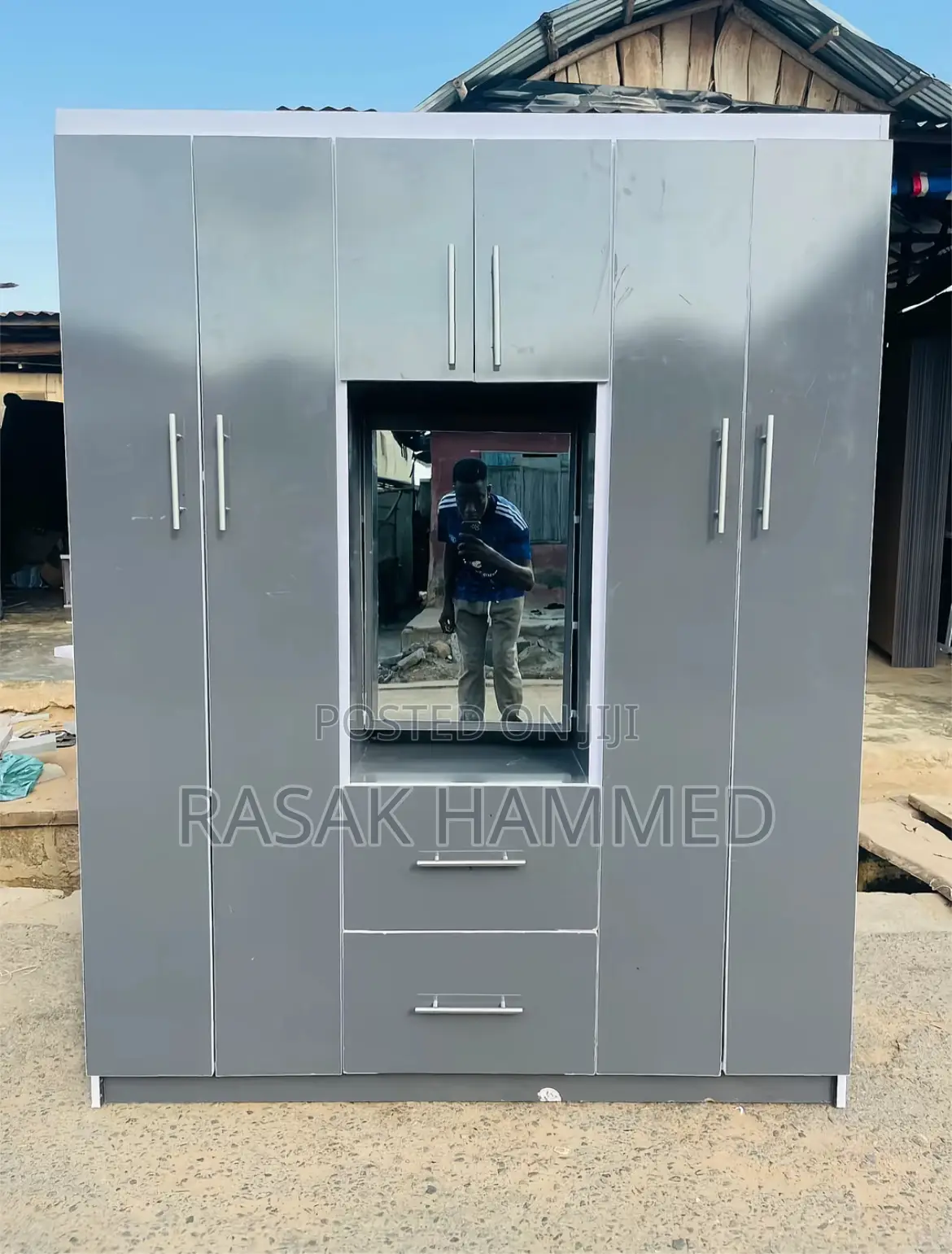 7ft by 6ft Wardrobe Gray