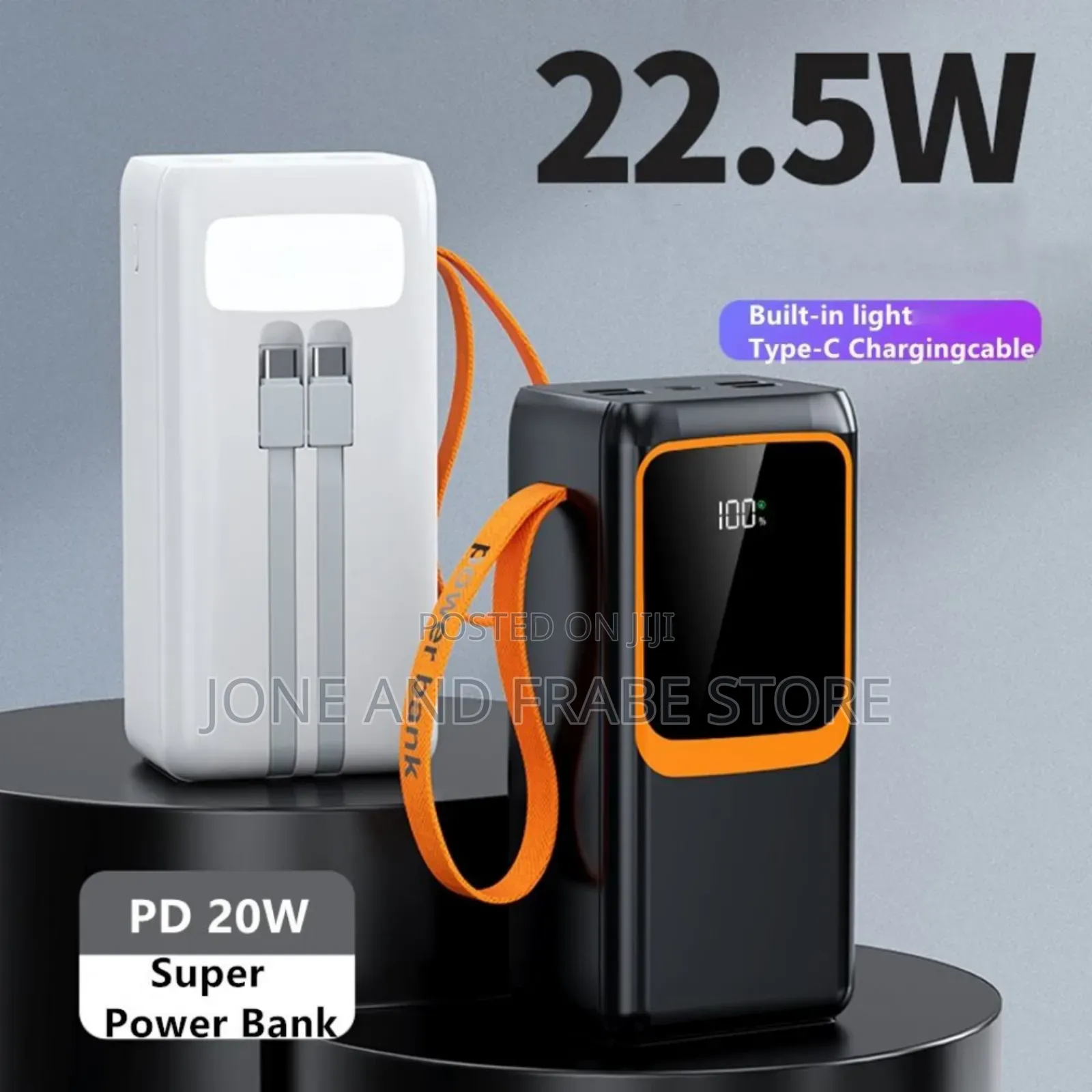 50000mha Powerbank Fast Charging With Light