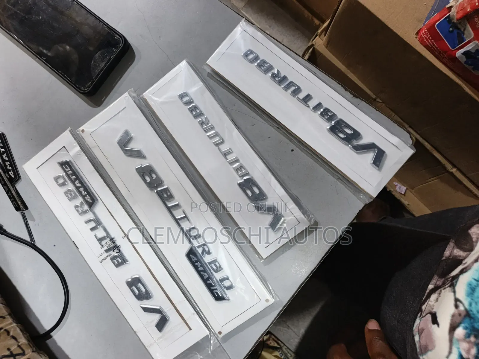 High Quality Certified Complete Brand New V8 Biturbo Emblem Logo