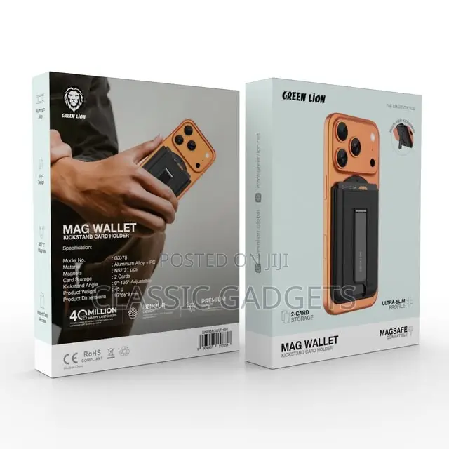 Green Lion Mag Wallet Kickstand Magsafe Card Holder