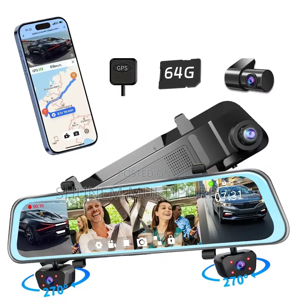 4 Channel Dash Cam Mirror
