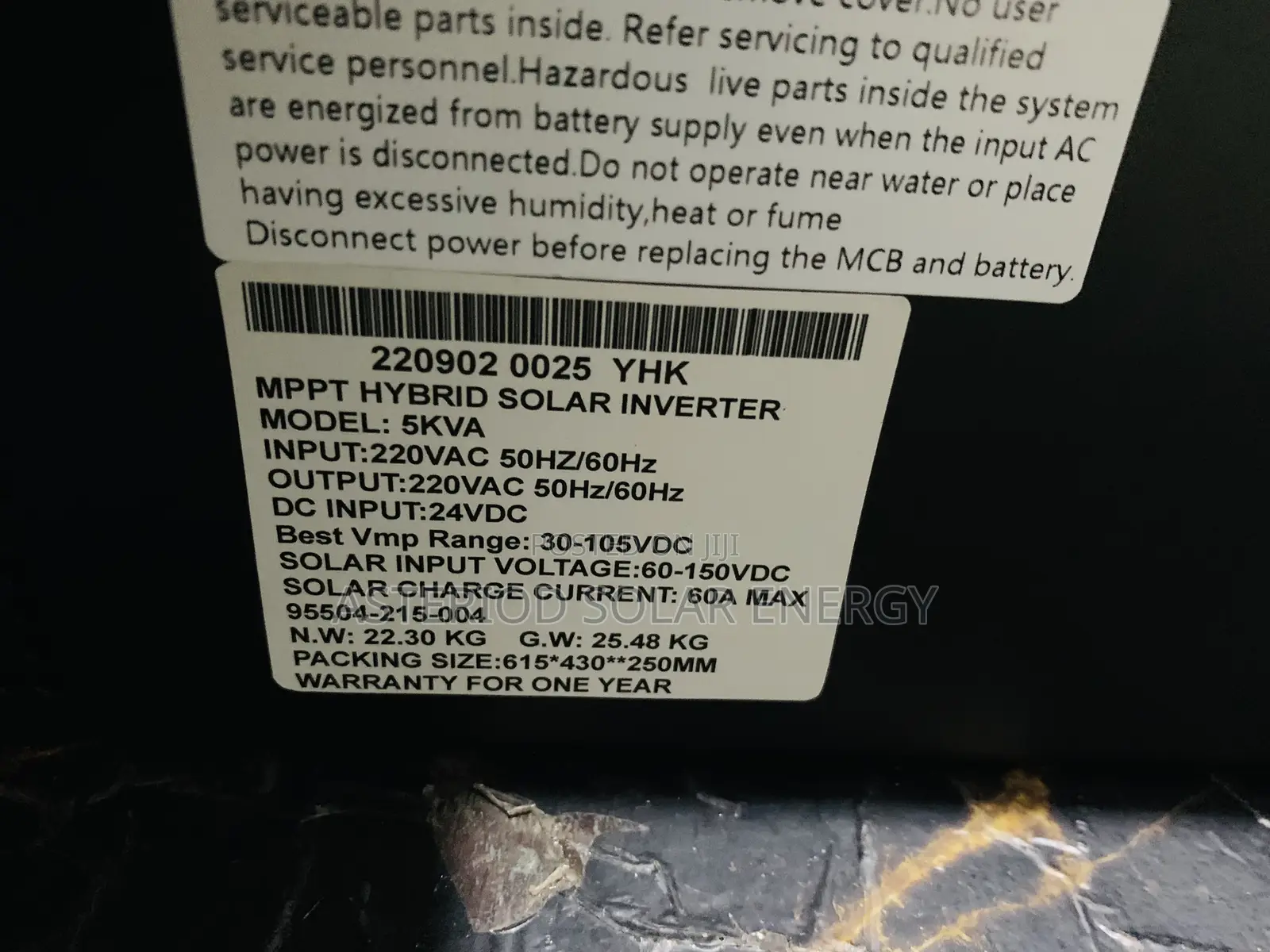 Brand New 5kva 24v Yohako Hybrid Inverter