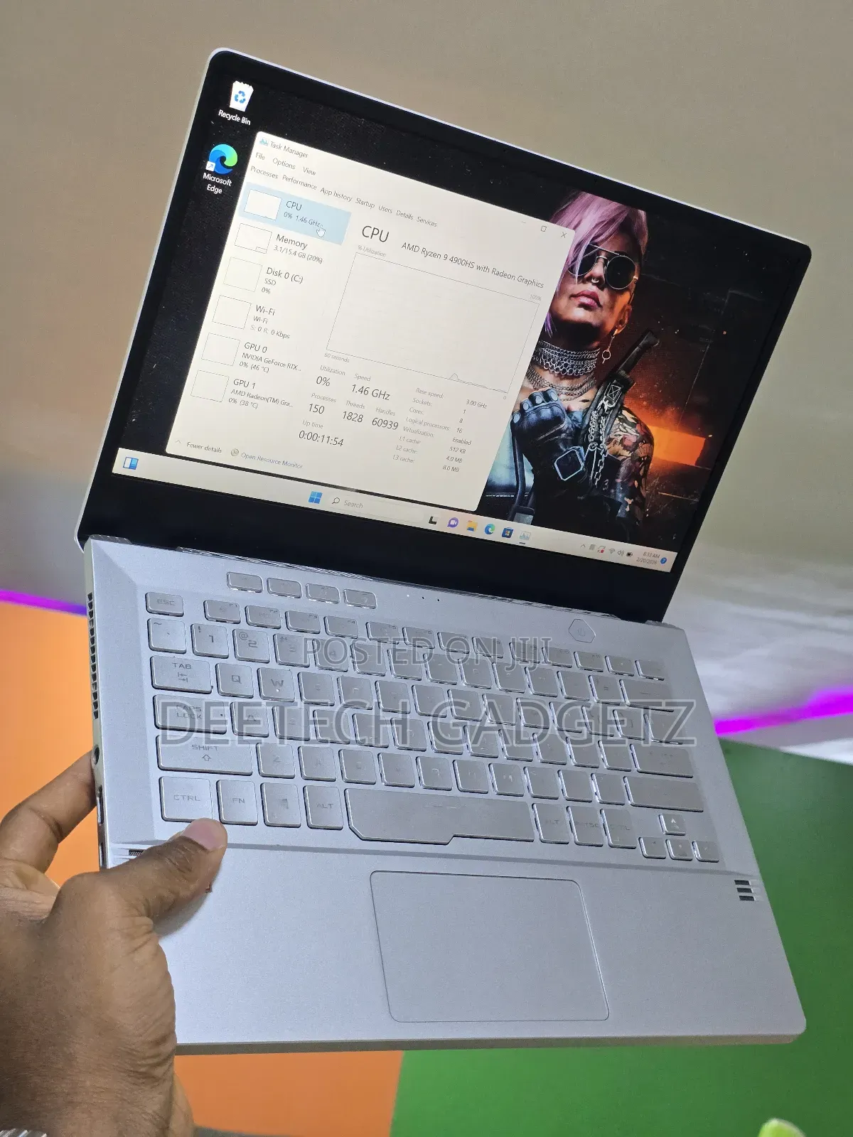 Laptop Asus ROG Zephyrus G14 16GB AMD Ryzen 9 SSD 1T