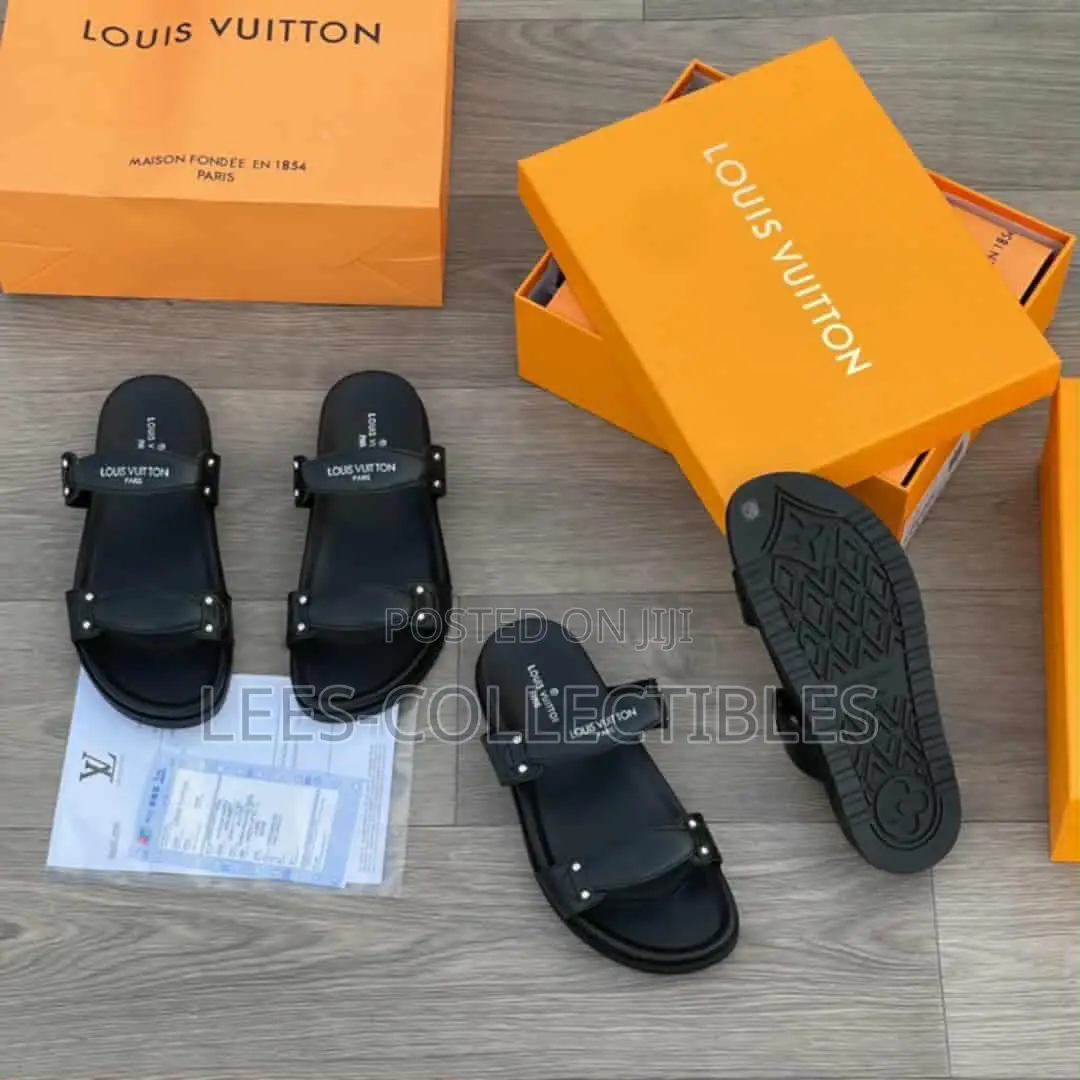 Top Quality Leather Louis Vuitton Slippers