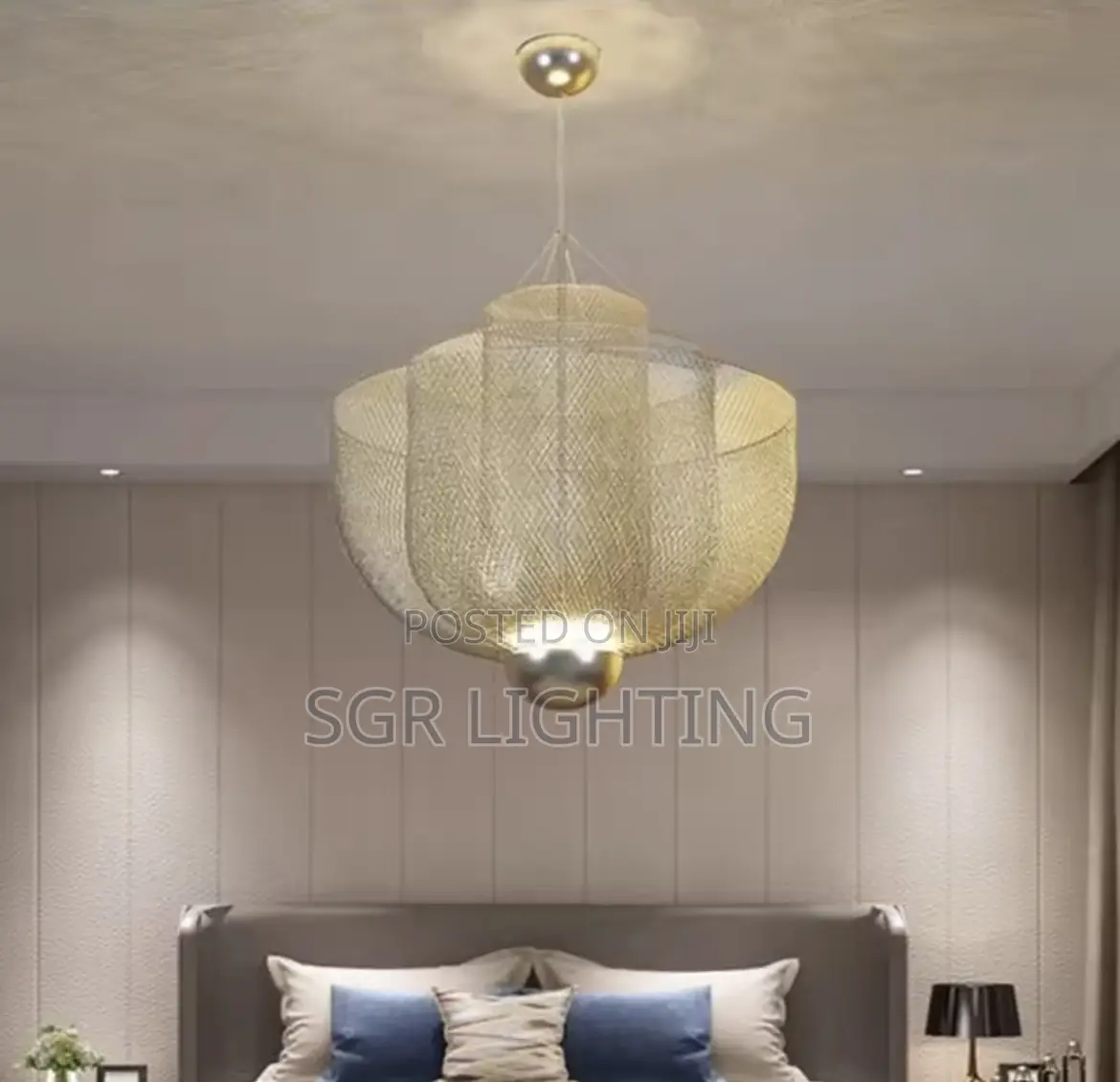 Designer Metal Cage Chandelier