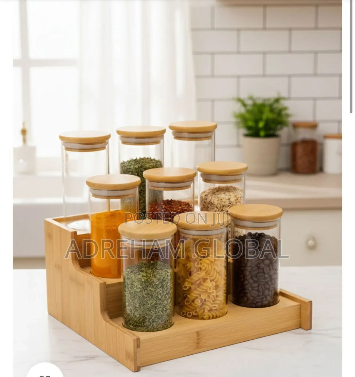 9pcs Container With Bamboo Lids