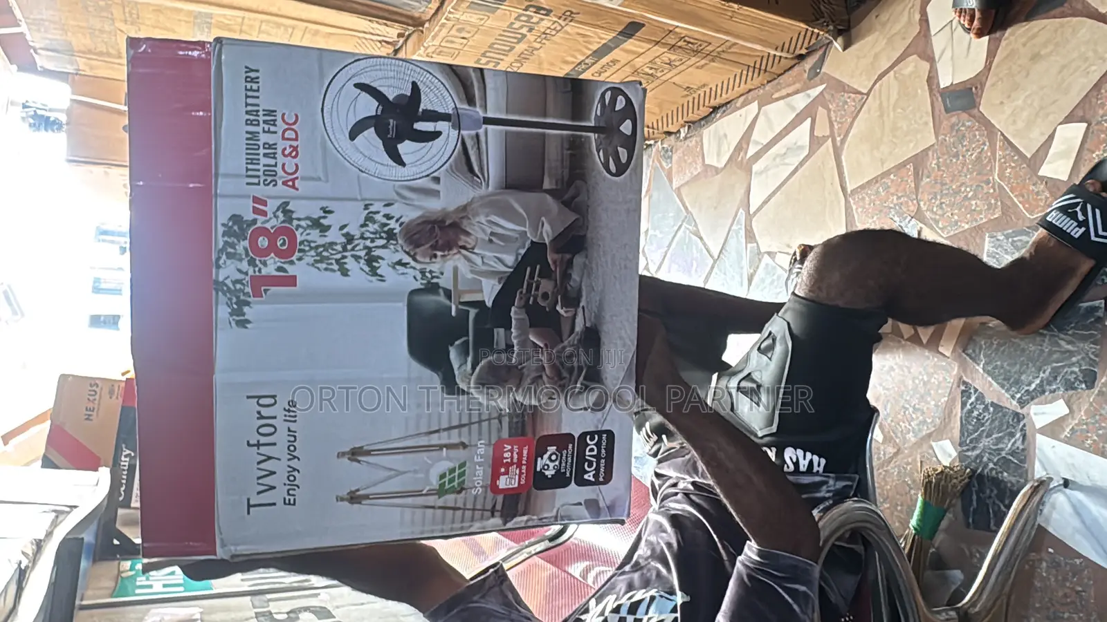 Tweeford Solar Rechargeable Fan