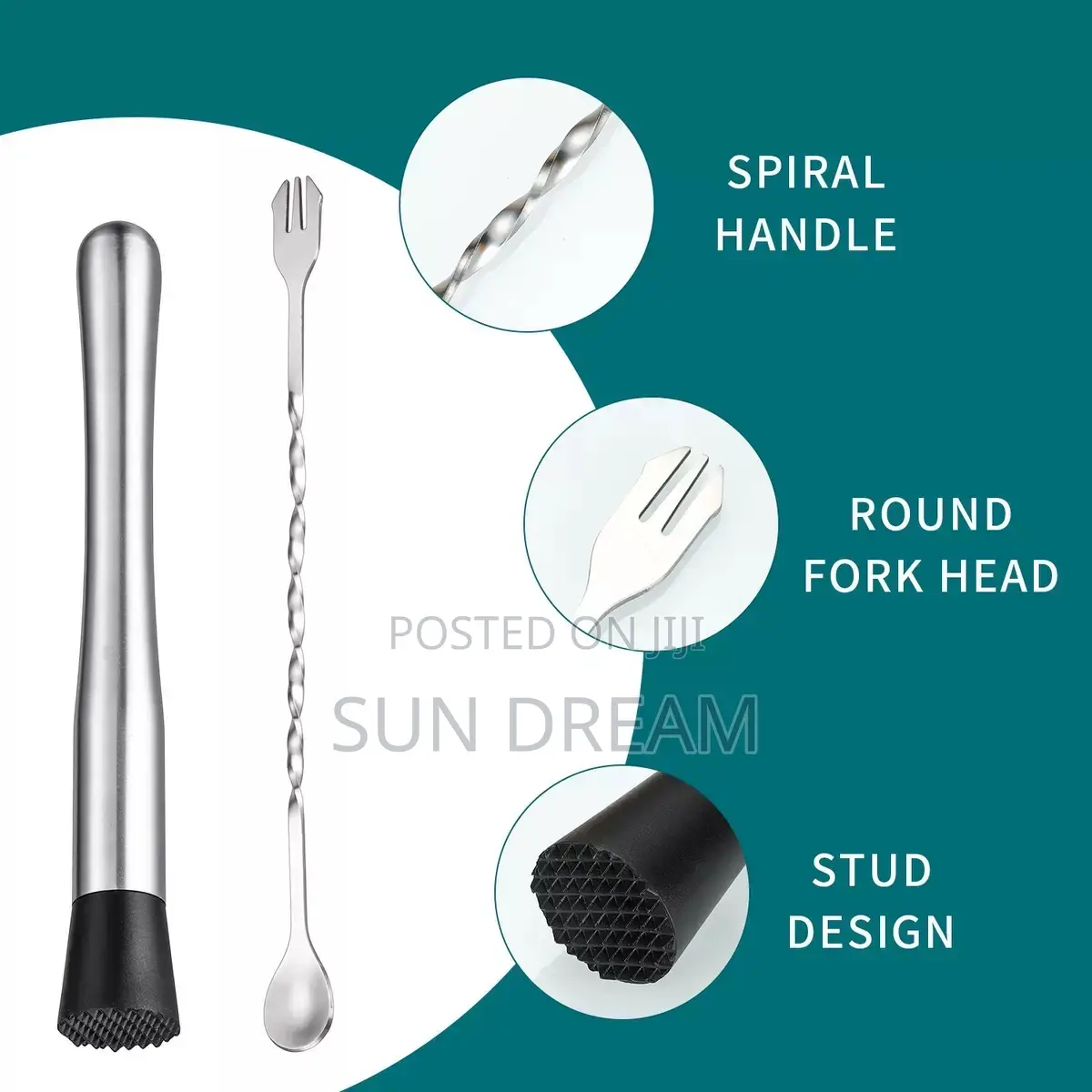 Long Spoon Juice Spoon Cocktail Spoons Drink Bar Tools Lemon Hammer