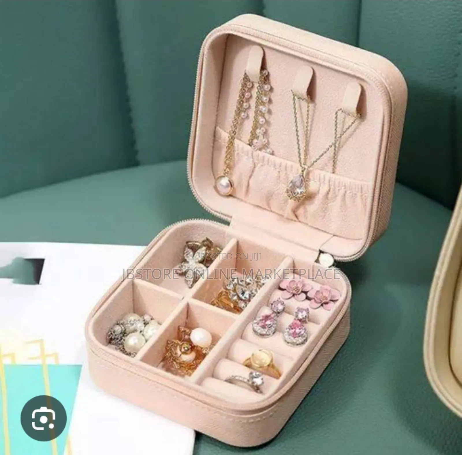Simple Mini Portable Leather Jewelry Box