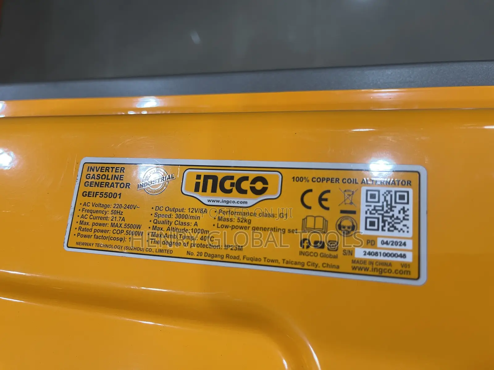 5500w Ingco Gasoline Generator