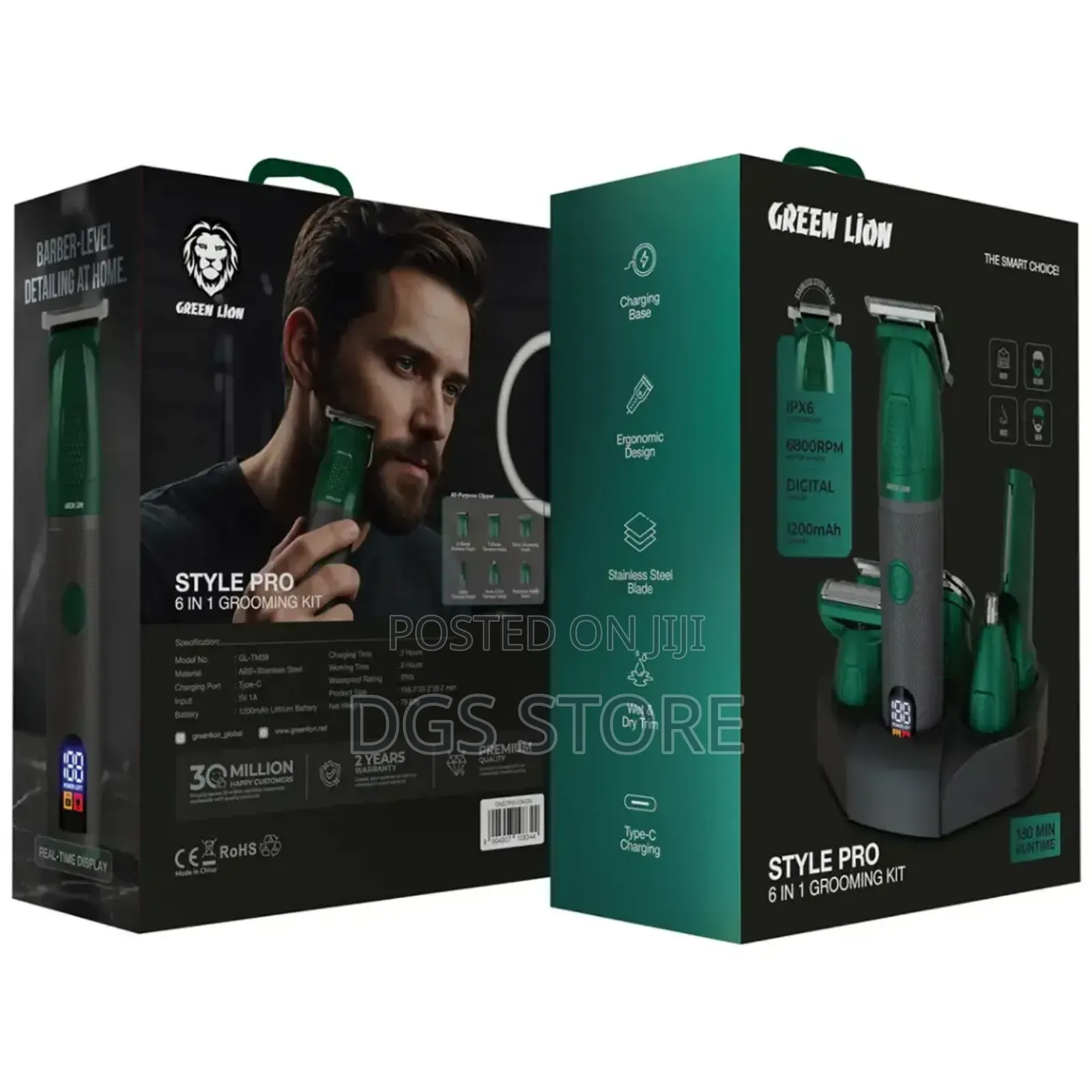 Green Lion Style Pro 6in1 Grooming Kit
