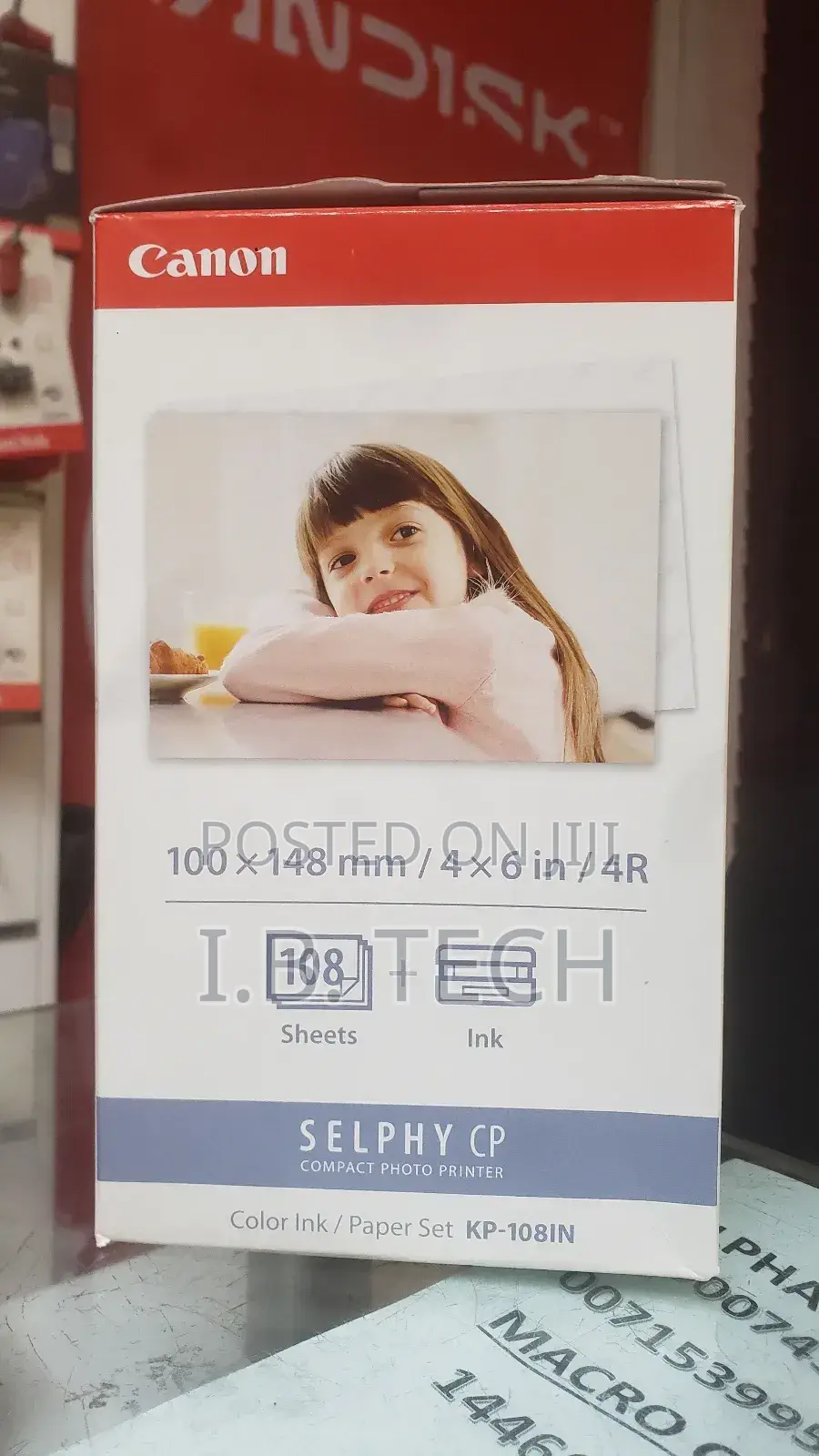 Canon Selphie Compact Photo Paper 108 Sheet Plus Ink