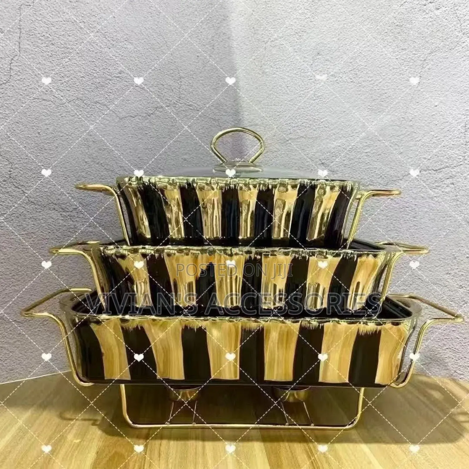 Luxury Ceramic Food Warmer Casserole Dish Set