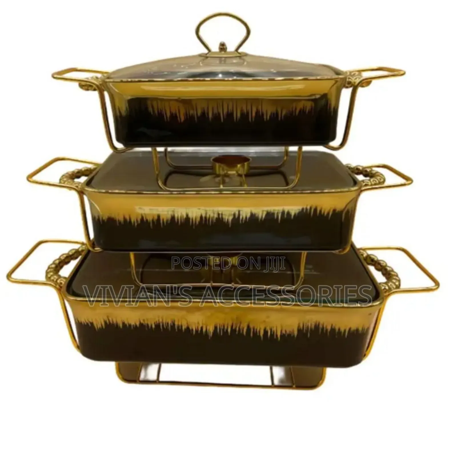 Luxury Ceramic Food Warmer Casserole Dish Set