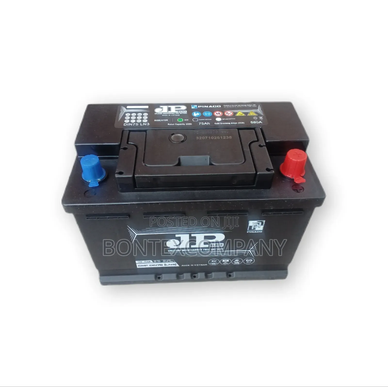 Jp Black 75ah Calcium Maintenance-Free Battery (12v)